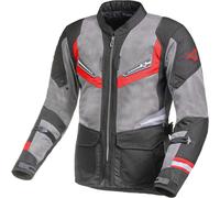 Macna Aerocon Chaqueta textil de moto, negro-gris-rojo, tamaño XS para Hombres