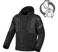 Macna Angle 2.0 Chaqueta Textil de Motocicleta Impermeable, negro, tamaño L para Hombres