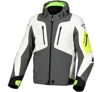 Macna Angle chaqueta textil impermeable para motocicletas, gris-amarillo, tamaño L para Hombres