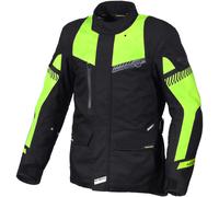 Macna Aspire chaqueta textil impermeable para motocicletas, negro-amarillo, tamaño 2XL para Hombres