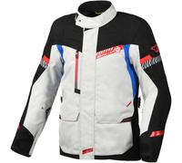 Macna Aspire chaqueta textil impermeable para motocicletas, negro-gris, tamaño L para Hombres