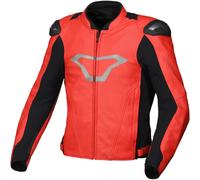 Macna Aviant Air Chaqueta de cuero de moto perforada, rojo, Talla 48