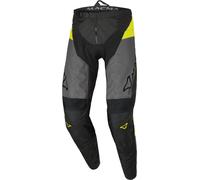 Macna Backyard-1 Pantalones de motocross, negro-gris-amarillo, tamaño L