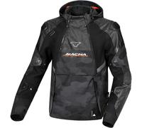 Macna Bradical Camo chaqueta textil impermeable para motocicletas, negro-multicolor, tamaño 3XL para Hombres