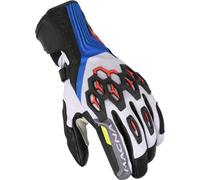 Macna Brawler RTX Guantes de moto impermeables, Negro/Blanco/Rojo/Azul, Talla 2XL