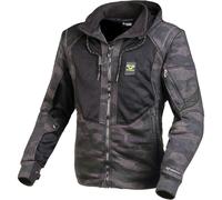 Macna Breeze Camo Sudadera con capucha Zip de motocicleta, negro/camuflaje, Talla 3XL