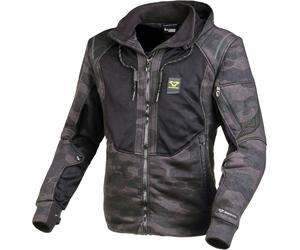 Macna Breeze Camo Sudadera con capucha Zip de motocicleta, negro/camuflaje, Talla 3XL