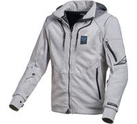 Macna Breeze Sudadera con capucha con cremallera para motocicleta, Gris claro, Talla XXL