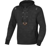 Macna Byron Sudadera con capucha de moto, negro-multicolor, tamaño 2XL para Hombres