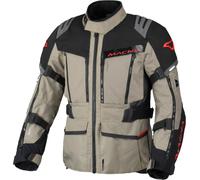 Macna Chieftane chaqueta textil impermeable para motocicletas, negro/arena, Talla XXL