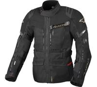 Macna Chieftane Solid chaqueta textil impermeable para motocicletas, negro, Talla 4XL