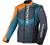 Macna Crest Chaqueta de motocross, gris-naranja, tamaño 2XL para Hombres
