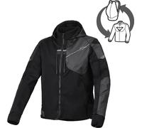 Macna Distec Chaqueta textil para moto para mujeres, negro, Talla S
