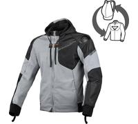 Macna Distec Chaqueta textil para motocicletas, gris/negro, Talla 2XL