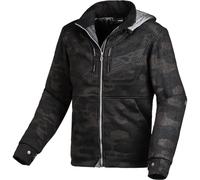 Macna District Camo Chaqueta textil de moto, negro/camuflaje, Talla XS