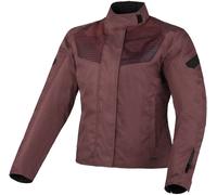 Macna Dromica impermeable Chaqueta textil de motocicleta para mujer, Rojo oscuro, Talla L