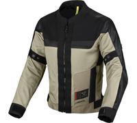 Macna Empire 2.0 Chaqueta textil impermeable para mujer, negro-beige, tamaño 2XL
