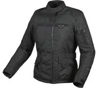 Macna Evora impermeable Chaqueta textil de motocicleta para mujer, negro, tamaño L