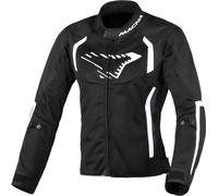 Macna Grisca Chaqueta textil de moto para mujer, negro-blanco, tamaño M