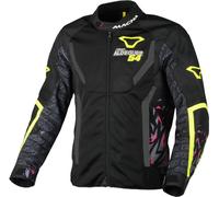 Macna Grisco Aldequer Chaqueta Textil Moto, negro-gris-amarillo, tamaño S para Hombres