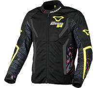 Macna Grisco Aldequer Chaqueta Textil Moto, negro/neón amarillo/gris, Talla S