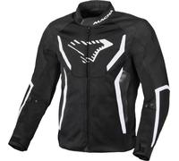 Macna Grisco Chaqueta textil de moto, Negro/Blanco, Talla 3XL