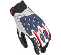 Macna Tanami Guantes de moto, negro-blanco-azul, tamaño 2XL para Hombres