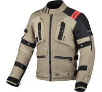 Macna Higera chaqueta textil impermeable para motocicletas, negro-beige, tamaño L para Hombres