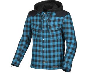 Macna Inland Plaid Chaqueta textil de moto, Azul, Talla XL