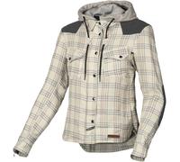 Macna Inland Plaid Chaqueta textil de moto para mujer, Caqui, Talla XS
