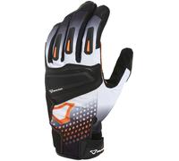 Macna Jugo Guantes de moto, negro-blanco-naranja, tamaño 3XL para Hombres