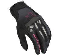 Macna Mana Guantes de moto para mujer, negro/rosa, Talla 2XL