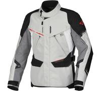 Macna Mundial chaqueta textil impermeable para motocicletas, Gris claro/negro, Talla XL