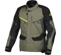 Macna Mundial chaqueta textil impermeable para motocicletas, Verde/negro, Talla XL
