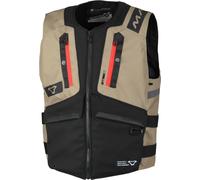 Macna MUTV-1 Chaleco de motocicleta, negro-beige, tamaño L XL para Hombres