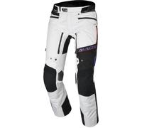 Macna Novac Pantalones textiles impermeables para motocicletas, blanco/negro/rojo, Talla Long XL