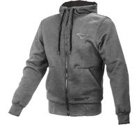 Macna Nuclone Sudadera con capucha Zip de motocicleta, gris oscuro, Talla L