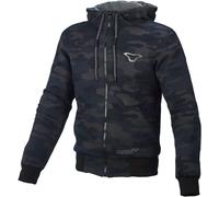 Macna Nuclone Sudadera con capucha Zip de motocicleta, negro/camuflaje, Talla S