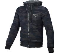 Macna Nuclone Sudadera con capucha Zip de motocicleta, negro-multicolor, tamaño S para Hombres