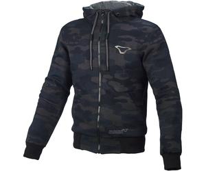 Macna Nuclone Sudadera con capucha Zip de motocicleta, negro-multicolor, tamaño S para Hombres