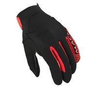 Macna Obtain Leather Guantes de moto, negro-rojo, tamaño M para Hombres