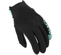 Macna Obtain Guantes de cuero para moto para mujer, negro/menta, Talla XS