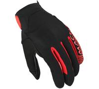 Macna Obtain Leather Guantes de moto, negro-rojo, tamaño M para Hombres
