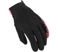 Macna Obtain Leather Guantes de moto para mujer, negro-rosa, tamaño M