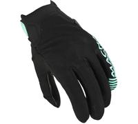 Macna Obtain Leather Guantes de moto para mujer, negro-verde, tamaño M