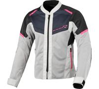 Macna Orcano 2.0 Chaqueta textil de moto para mujer, negro/gris/rosa, Talla L