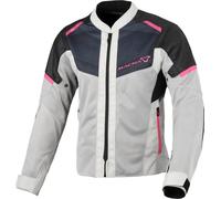 Macna Orcano 2.0 Chaqueta textil de moto para mujer, negro-gris-rosa, tamaño 2XL