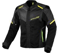 Macna Orcano 2.0 Night Eye, chaqueta textil L male Negro/Gris Oscuro/Amarillo Neón