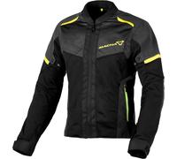 Macna Orcano 2.0 NightEye Chaqueta textil de moto para mujer, negro-amarillo, tamaño L