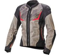 Macna Orcano Chaqueta textil de moto para mujer, negro-marrón, tamaño XL